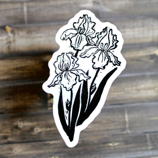 Twin Iris Vinyl Sticker
