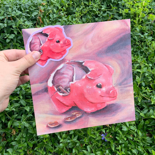 Broken Piggy Bank Art Print