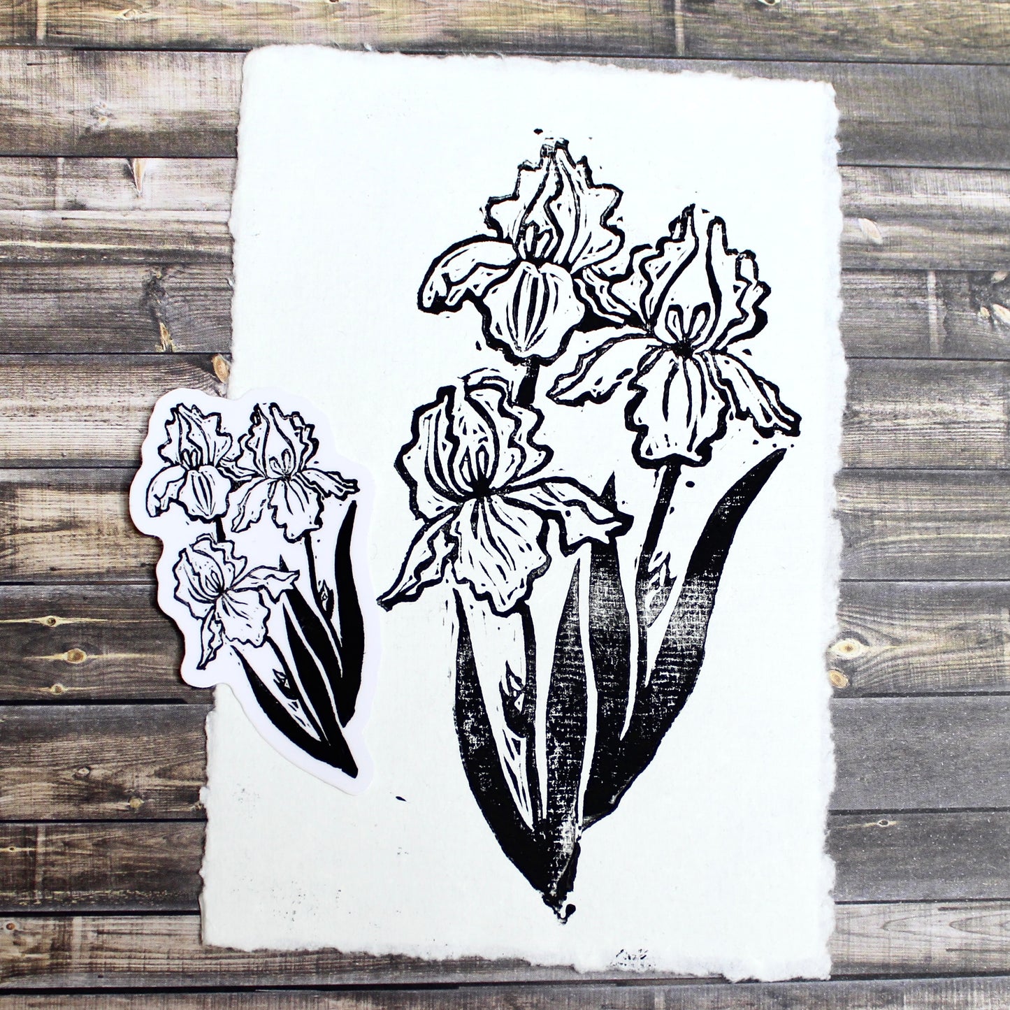 Twin Iris Vinyl Sticker