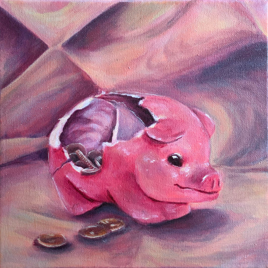 Broken Piggy Bank Art Print