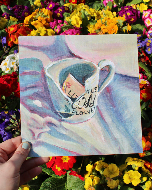 Little Flower Teacup 8x8 Print