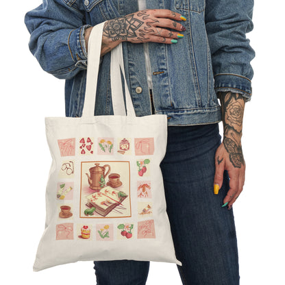Strawberry Frog Tea Party Artist Tote Bag
