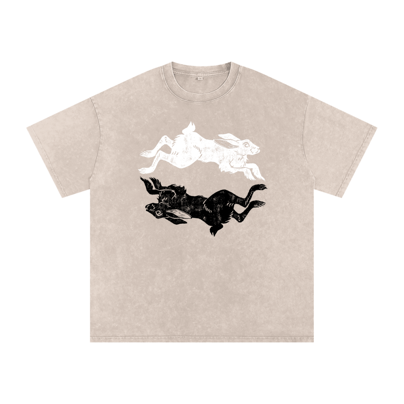 Snow Washed Oversized Cotton T-Shirt