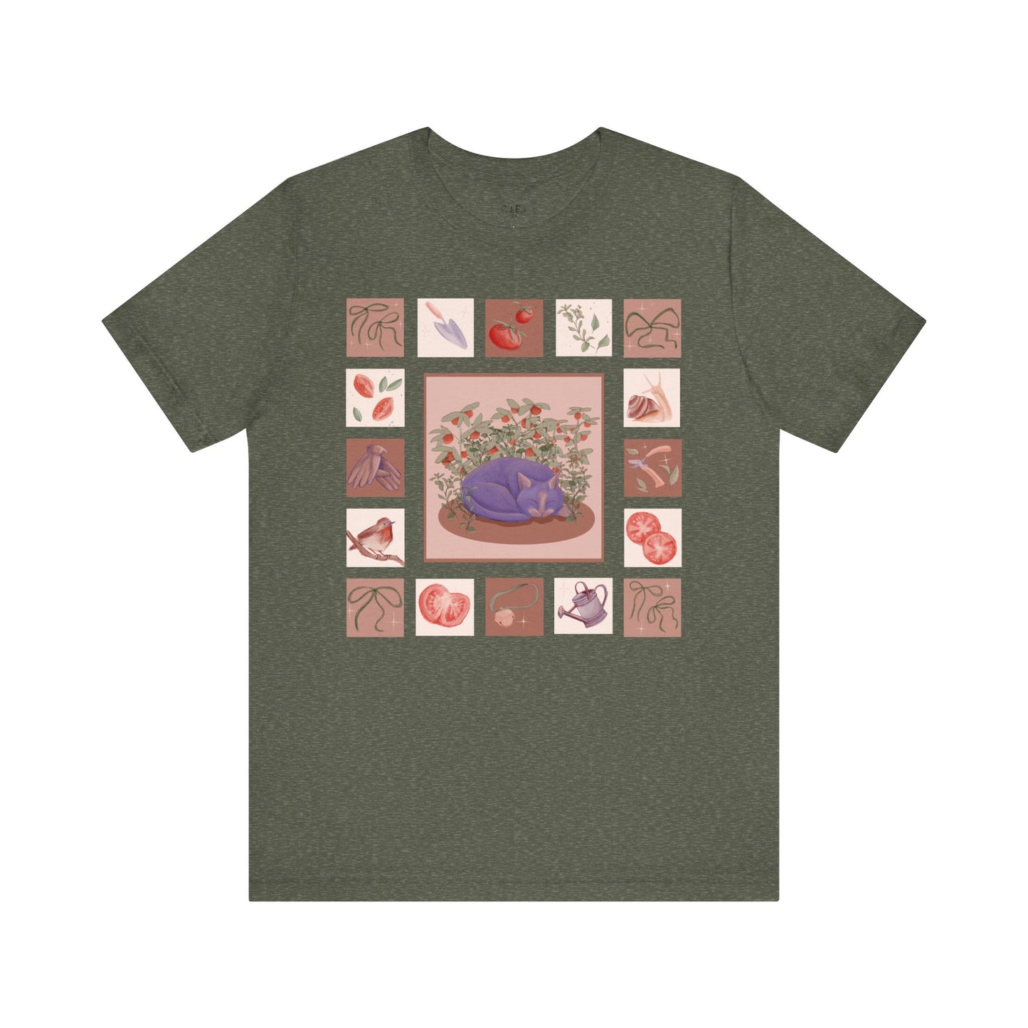 Tomato Garden Cat Tshirt