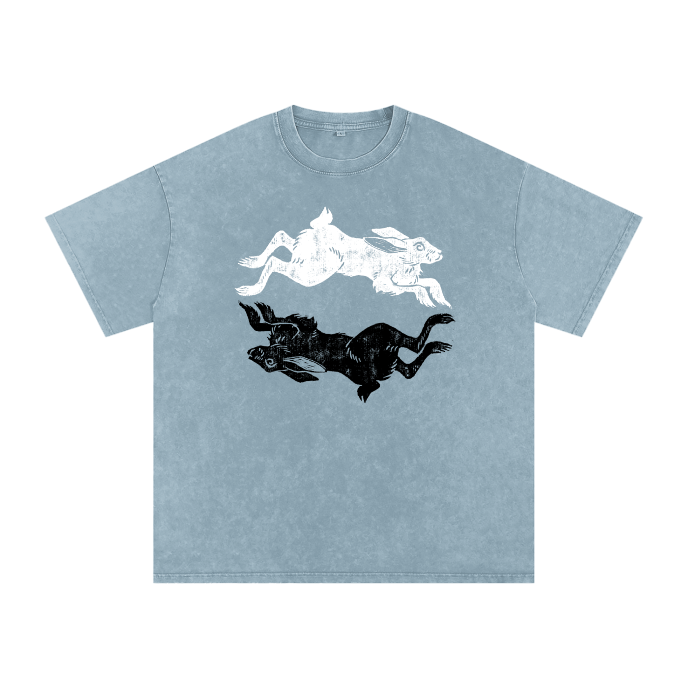 Snow Washed Oversized Cotton T-Shirt
