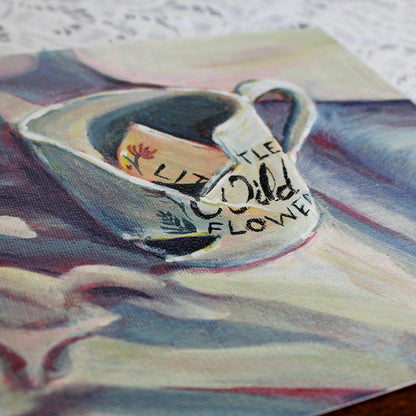 Little Flower Teacup 8x8 Print