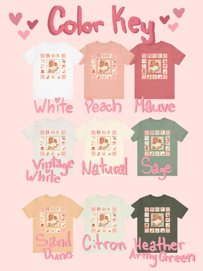 Strawberry Frog Picnic Art Date Tshirt