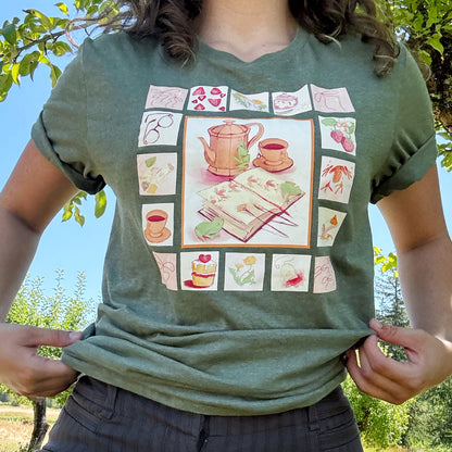 Strawberry Frog Picnic Art Date Tshirt