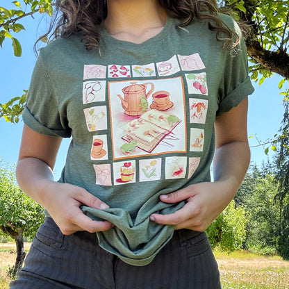 Strawberry Frog Picnic Art Date Tshirt