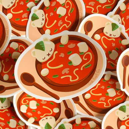 Floating Pho Bear Sticker