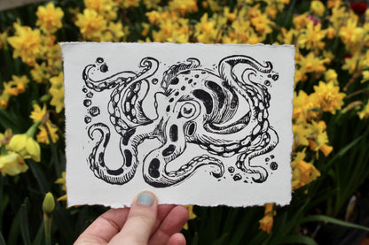 Inky Octopus Print