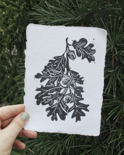 White Oak Leaf Print