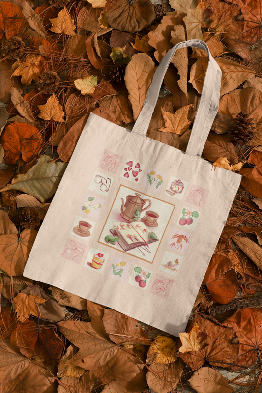 Strawberry Frog Tea Party Artist Tote Bag