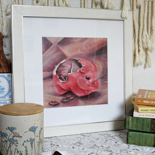 Broken Piggy Bank Art Print