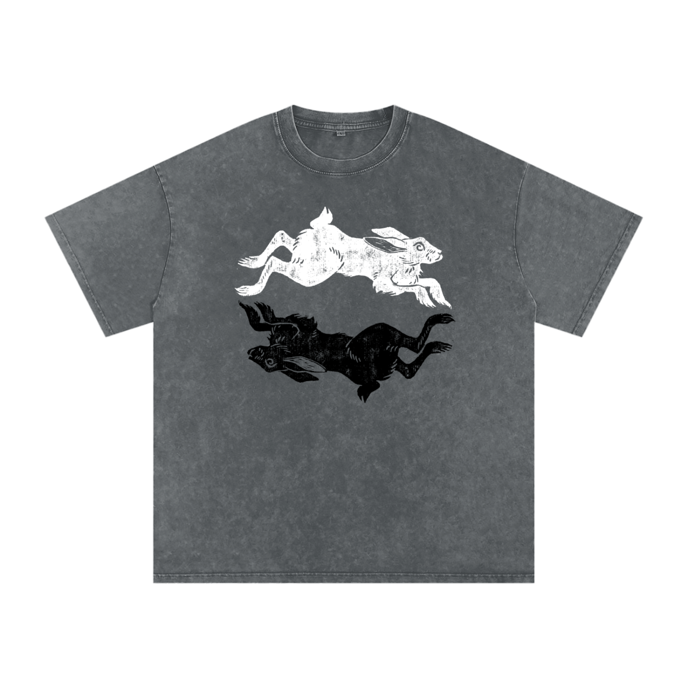 Snow Washed Oversized Cotton T-Shirt