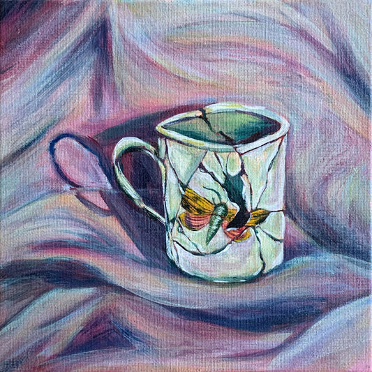 Broken Moth Mug Original Painting